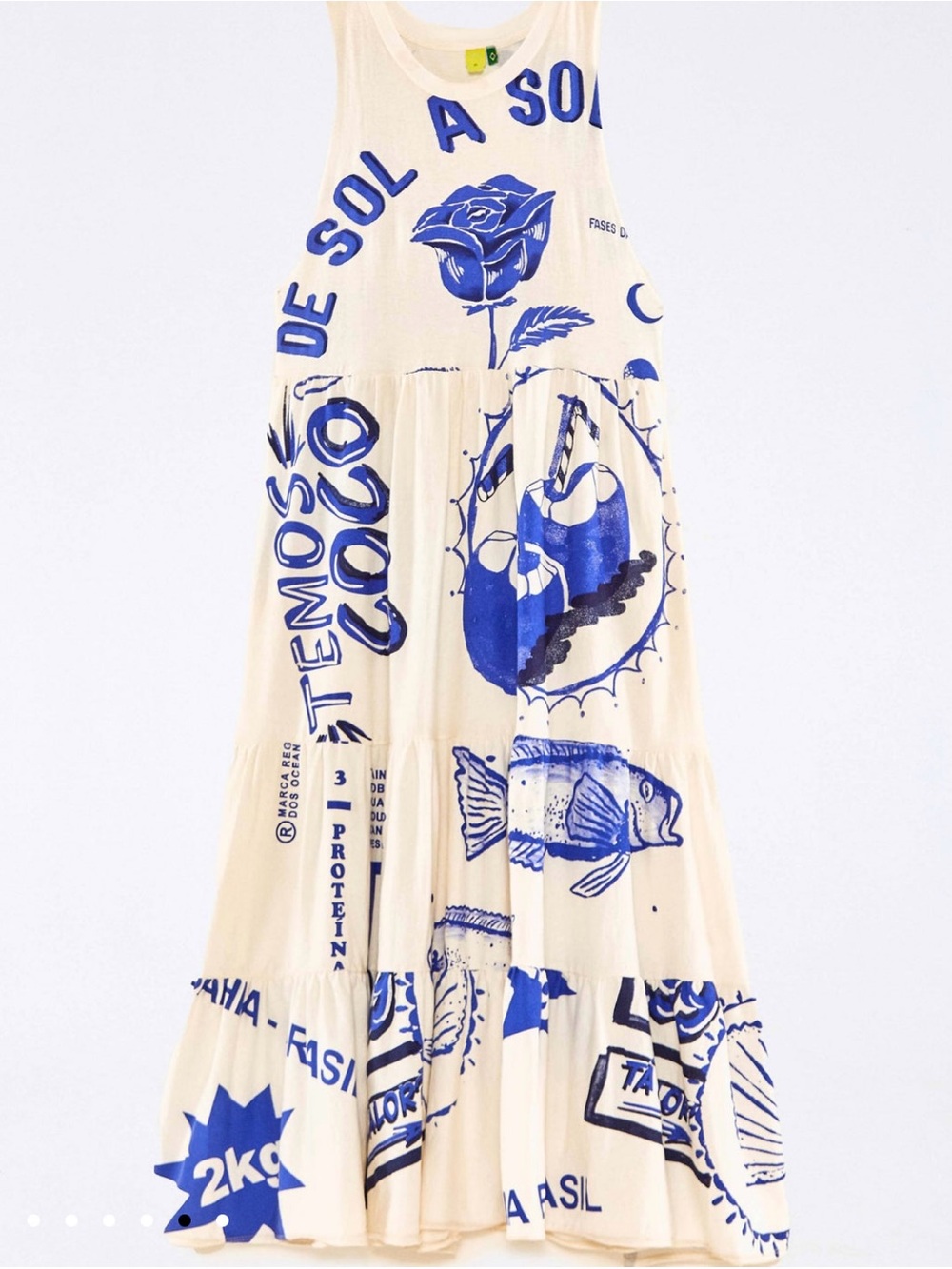 Farm Rio White Rainha Das Aguas T Shirt
Dress. Cotton. POCKETS! Size S. - Picture 2 of 10